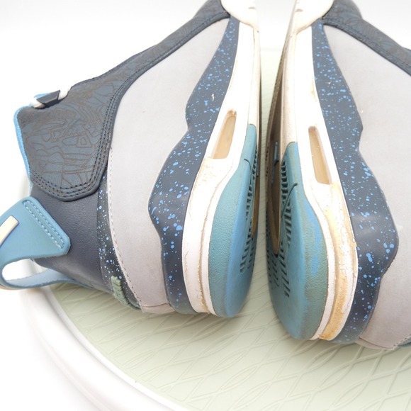 Jordan Dub Zero 311046-007 Mens 9.5 Basketball Shoes Wolf Gray Leather Sneakers - Picture 9 of 13